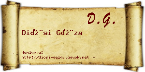 Diósi Géza névjegykártya